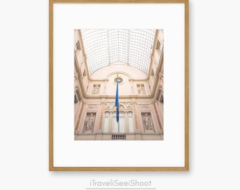 Brussels Galeries Royales Print: Chic Pale Pink Interior Photography