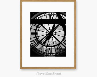 Paris Musée d’Orsay Print: Seine View, Black and White Photography