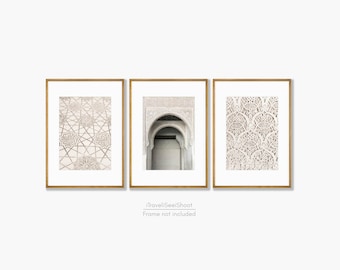 Alhambra Palace Print Set: Spanish Architecture Wall Art