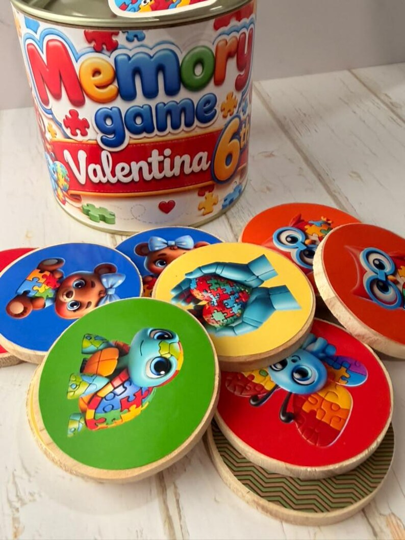 Personalized Memory Game in Keepsake Tin – Set of 10 Party Favors - Etsy