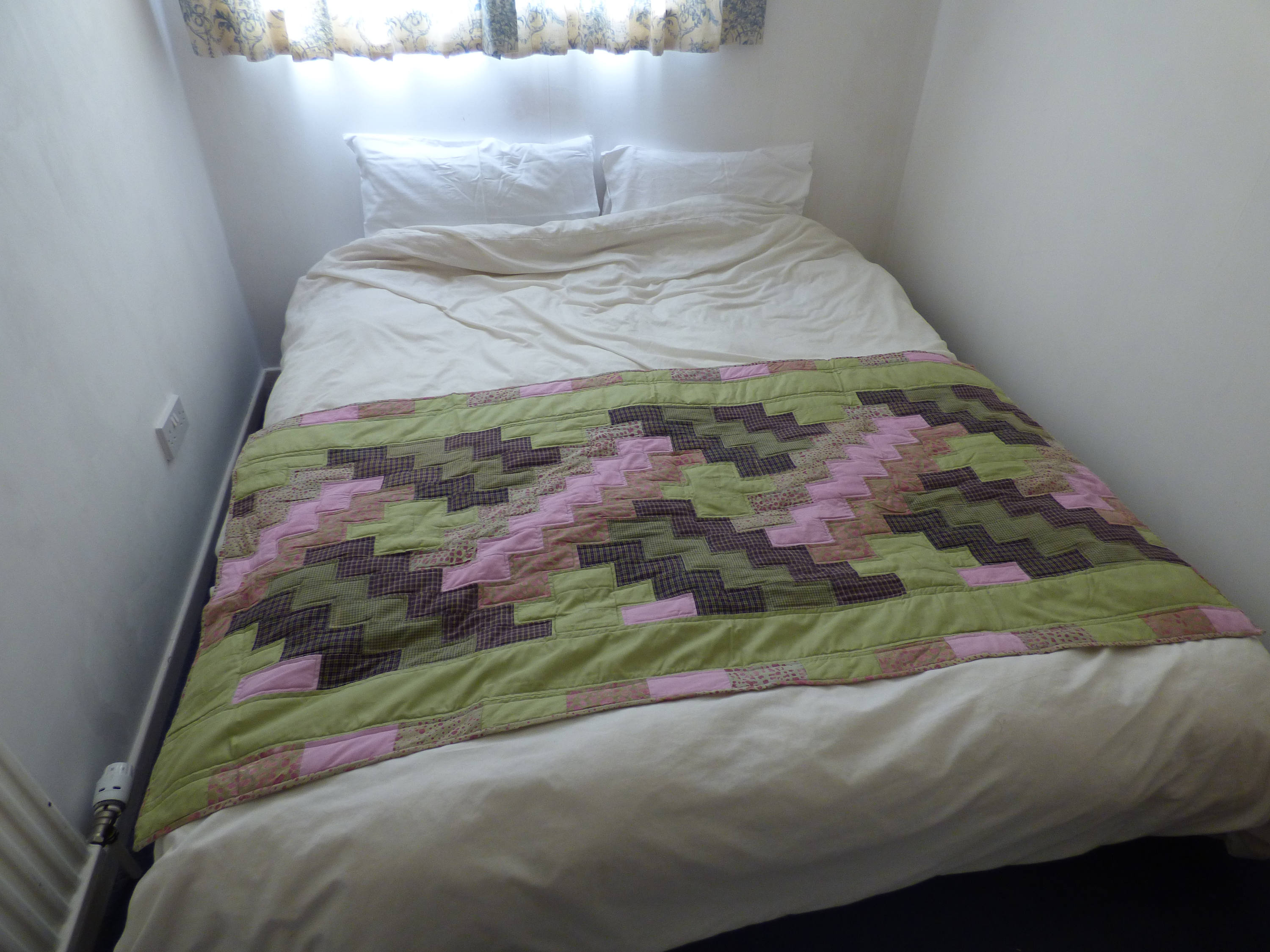 Patchwork Quilt Bed Runner Size or Narrow Lap Quilt. Pink Etsy