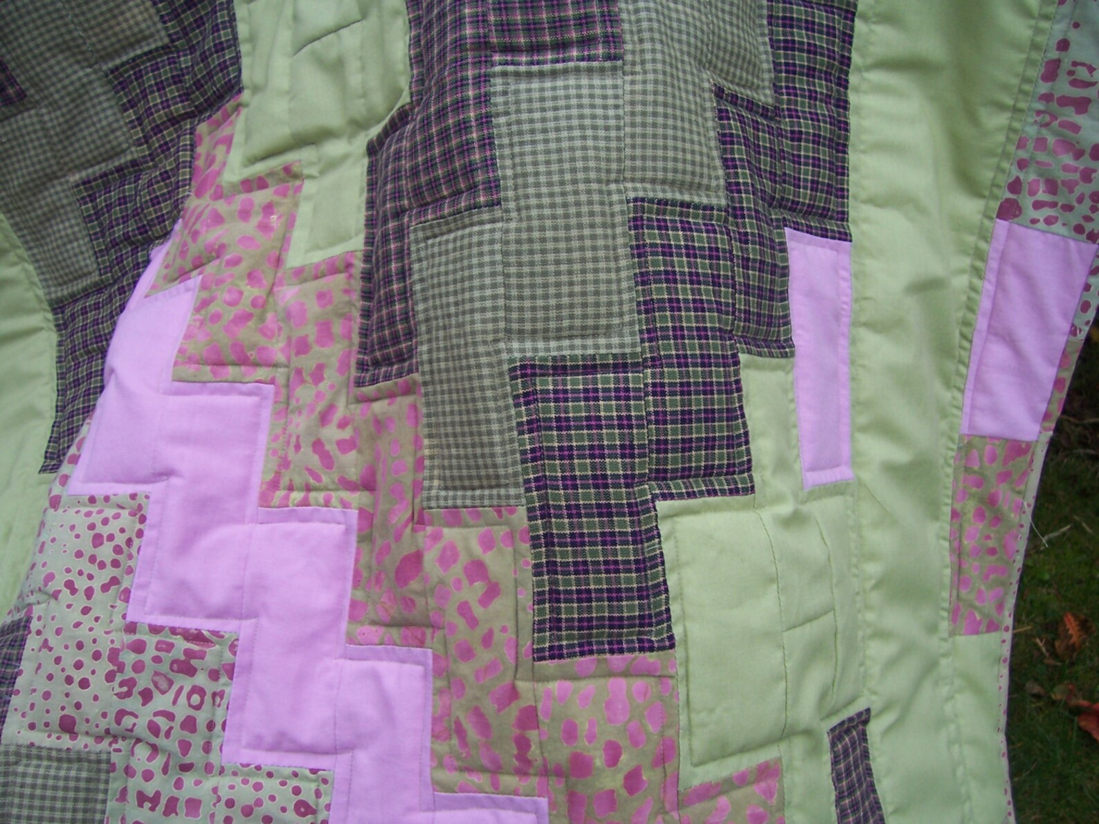 Patchwork Quilt Bed Runner Size or Narrow Lap Quilt. Pink Etsy