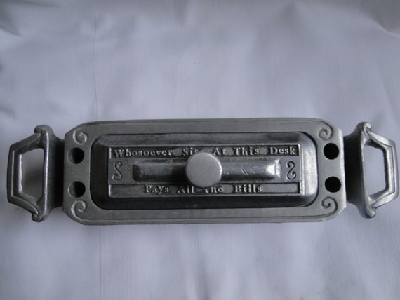 Vintage Pewter Desk Set By Dura Cast From 1974 Etsy