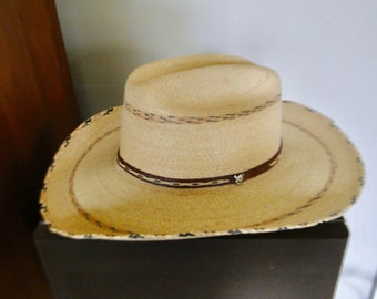 Alamo Iron Weave Cowboy Hat, Western Hat, Ranch Hat, Moore Texas, Size 7 5/8 U. S.