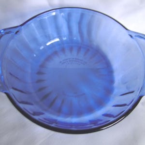 Anchor Hocking Cobalt Blue Ribbed 1.5 qt. Casserole Dish / Bakeware / Ovenware Bowl