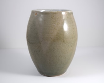 Olive Green Wheel-Thrown Ceramic Tumbler