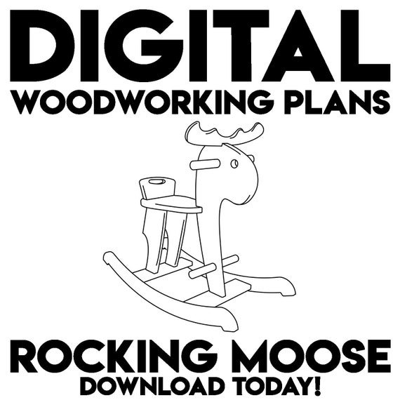 wooden moose rocking horse