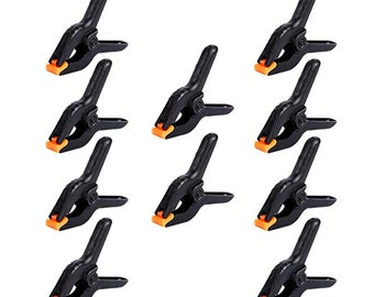 Studio 4 Inch Art & Crafts JUGREAT 4 Pack Heavy Duty Steel Spring Clamps for Photography Backgrounds/Large Heavy-Duty Market Clips DIY Tools Muslin Backdrops Clamp Clips for Photo,Document
