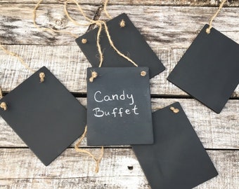 Rustic Chalkboard Tags with Jute Twine, Farmhouse Style