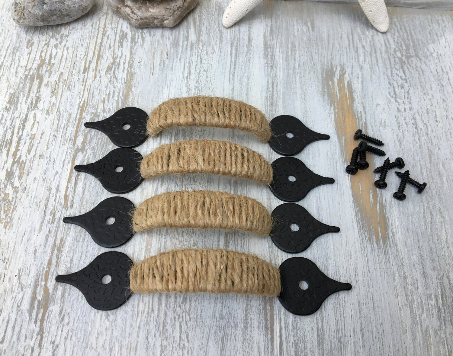 Nautical Rope Handles, Nautical Decor, Coastal Decor, Beach Farmhouse ...