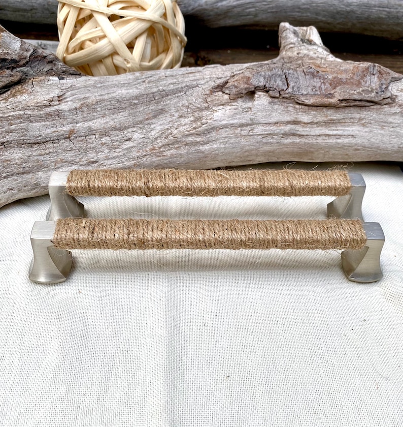 Beach House Decorative Rope Drawer Pulls Dresser Handles Etsy