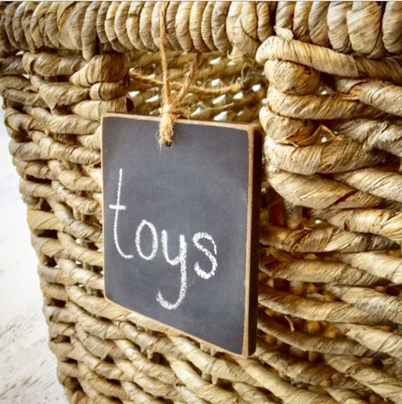 Chalkboard Labels Chalkboard Tags Distressed Basket Tags Etsy