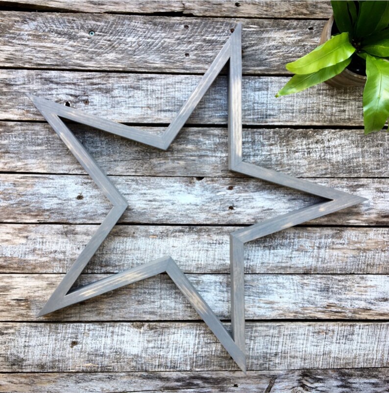 Large Wood Star Wood Barn Star Country Decor Cabin Decor Etsy