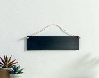 Rustic Hanging Chalkboard Sign, Wedding Sign, Office, Labels, Bar, Restaurant, Cafe, Dorm, Kitchen, Holiday 16" x 4"