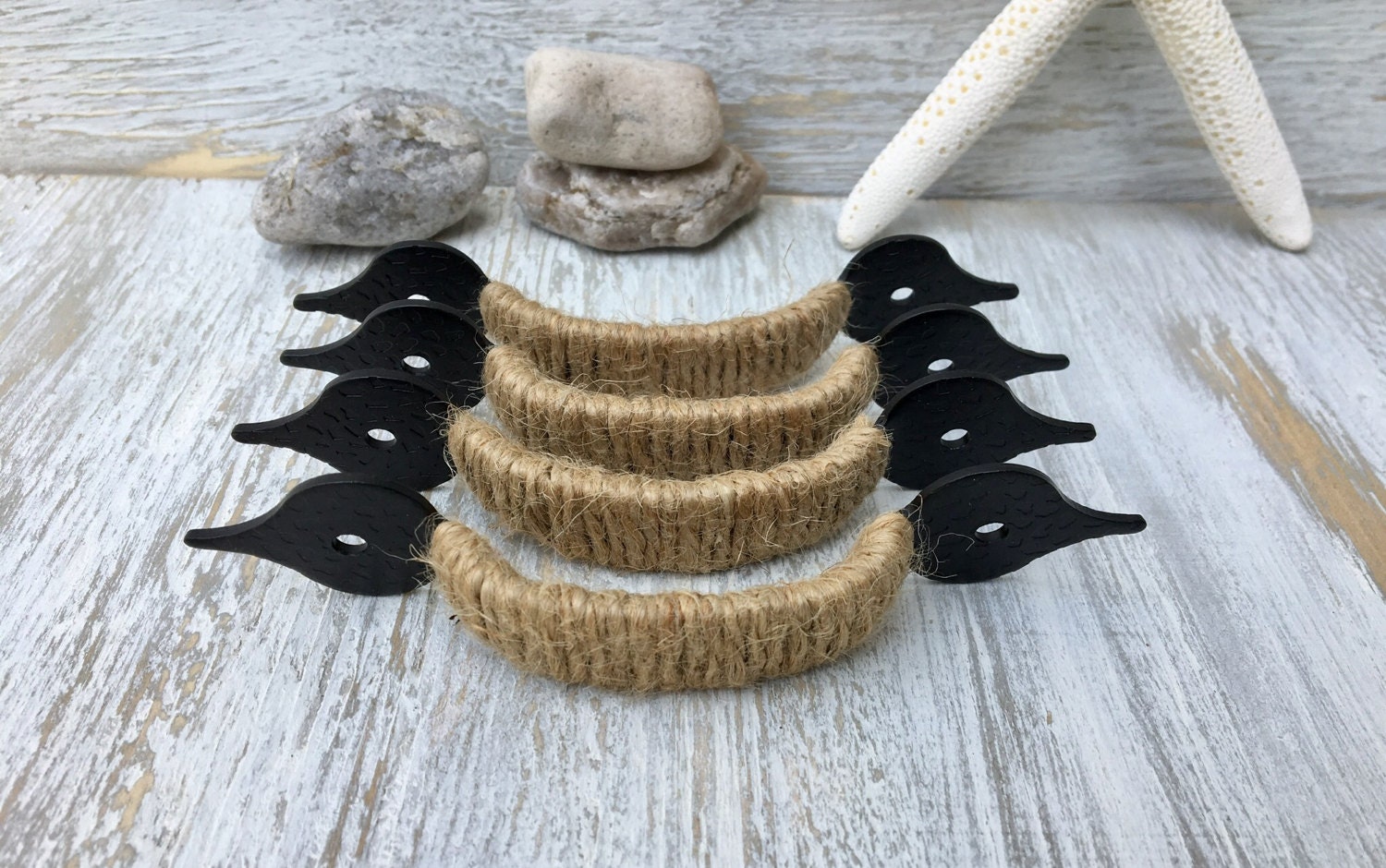 Nautical Rope Handles, Nautical Decor, Coastal Decor, Beach Farmhouse ...