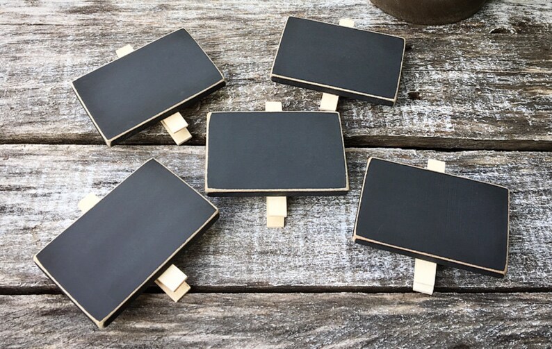 Mini Chalkboard Sign Chalkboard Clothespins Basket Labels Etsy