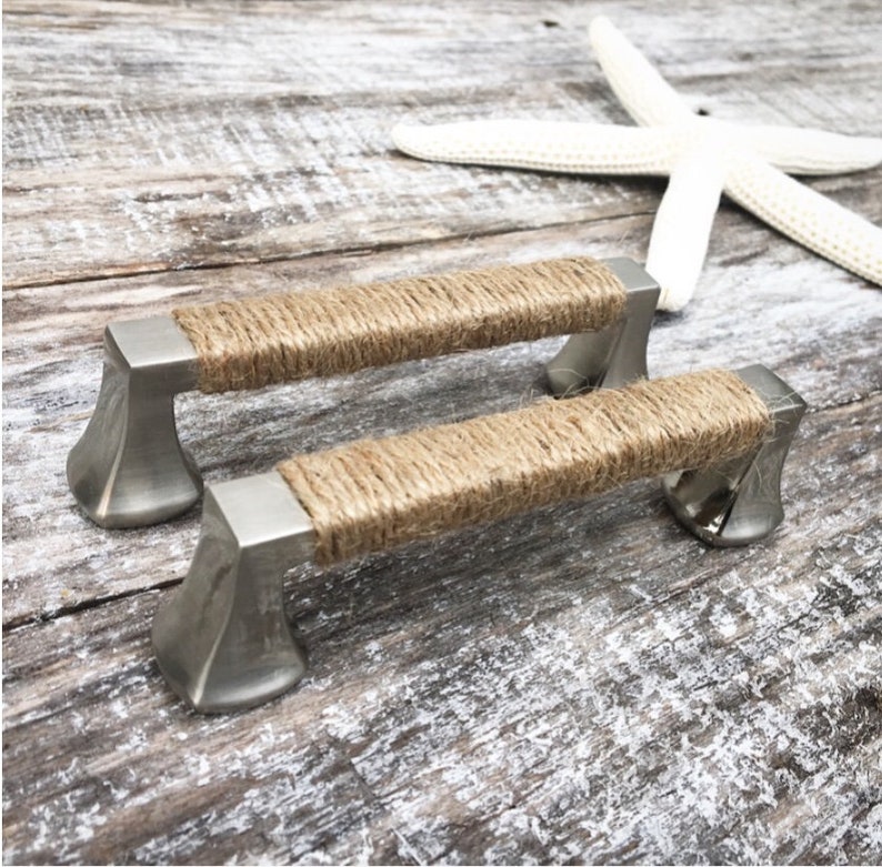 Beach House Decorative Handles Rope Drawer Pulls Etsy