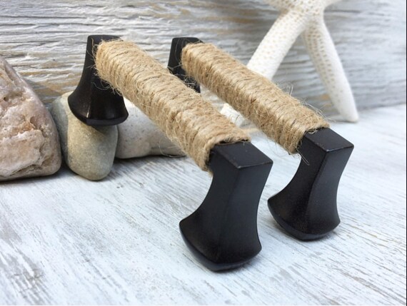 Rope Drawer Pulls Nautical Handles Beach Decor Cottage Cabinet Etsy