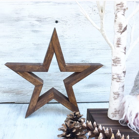 Wooden Star Wooden Star Decor Wall Decor Wall Star Art Etsy