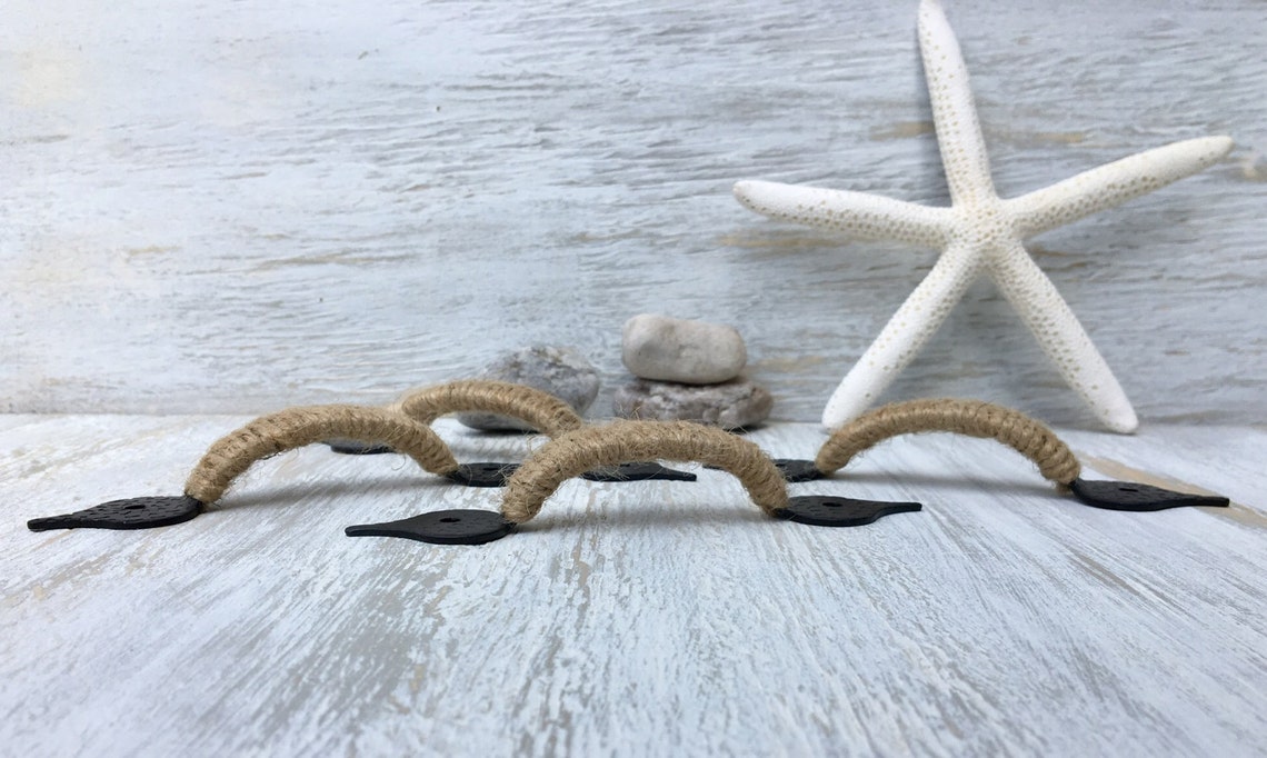 Nautical Rope Handles Nautical Decor Coastal Decor Beach Etsy