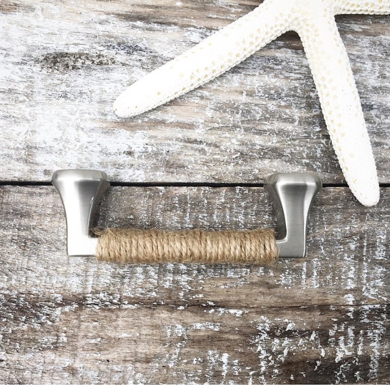 Nautical Rope Wrapped Drawer Pull Beach House Decor Coastal Etsy