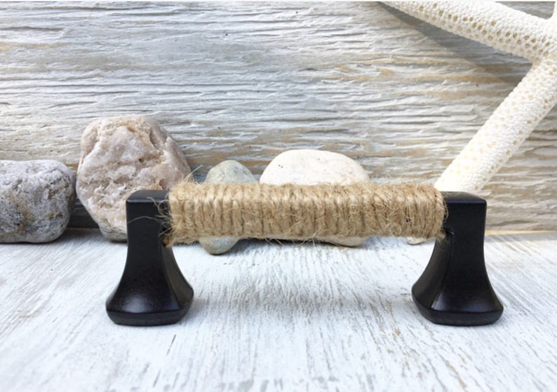 Rope Drawer Pulls Nautical Handles Beach Cottage Decor Etsy