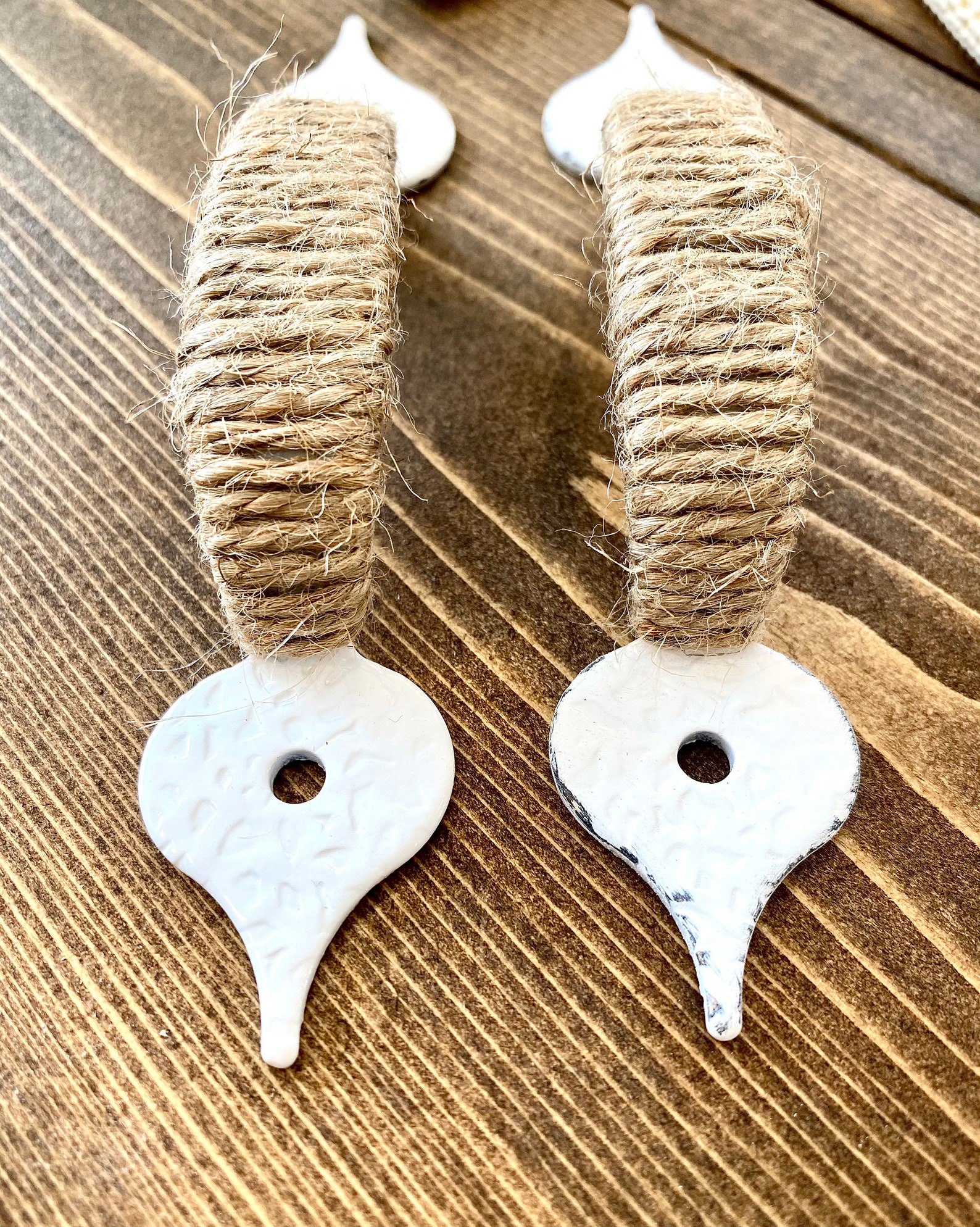 Jute Rope Wrapped Handles Beach House Decorative Pulls Beach Etsy
