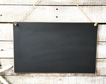 16 x 10 Distressed Blackboard Hanging Chalkboard Sign Unframed Message Board Rustic Decor Wedding Sign Business Sign Office Decor