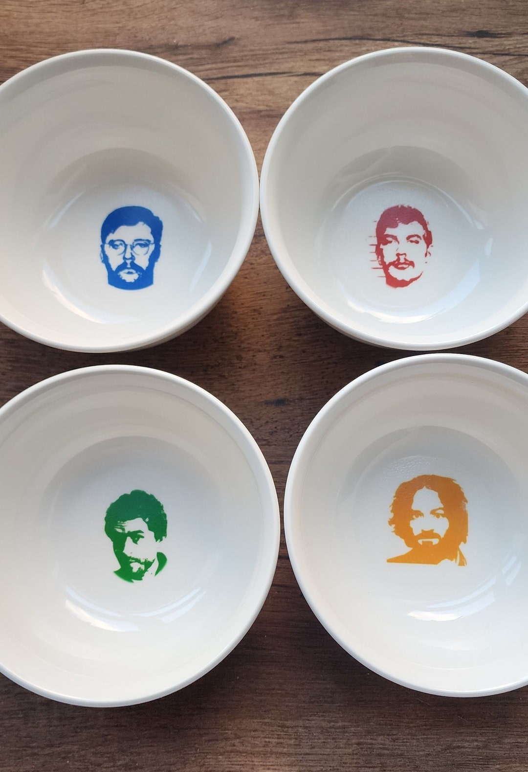 Serial Killer Cereal Bowls. Set of 4. Tasteless Art Etsy