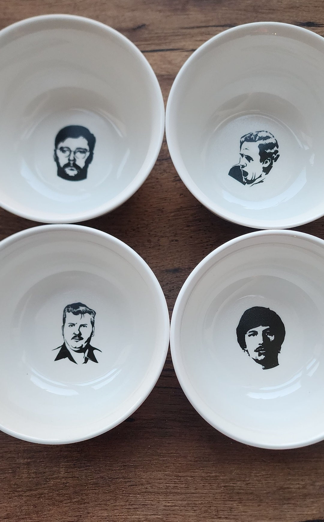 Serial Killer Cereal Bowls. Set of 4. Tasteless Art Etsy