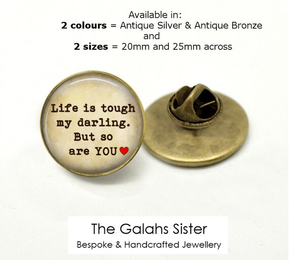 Badge Pin Vintage Circle Button Pendant Brooch