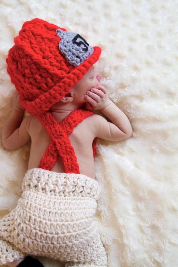 crochet firefighter outfit