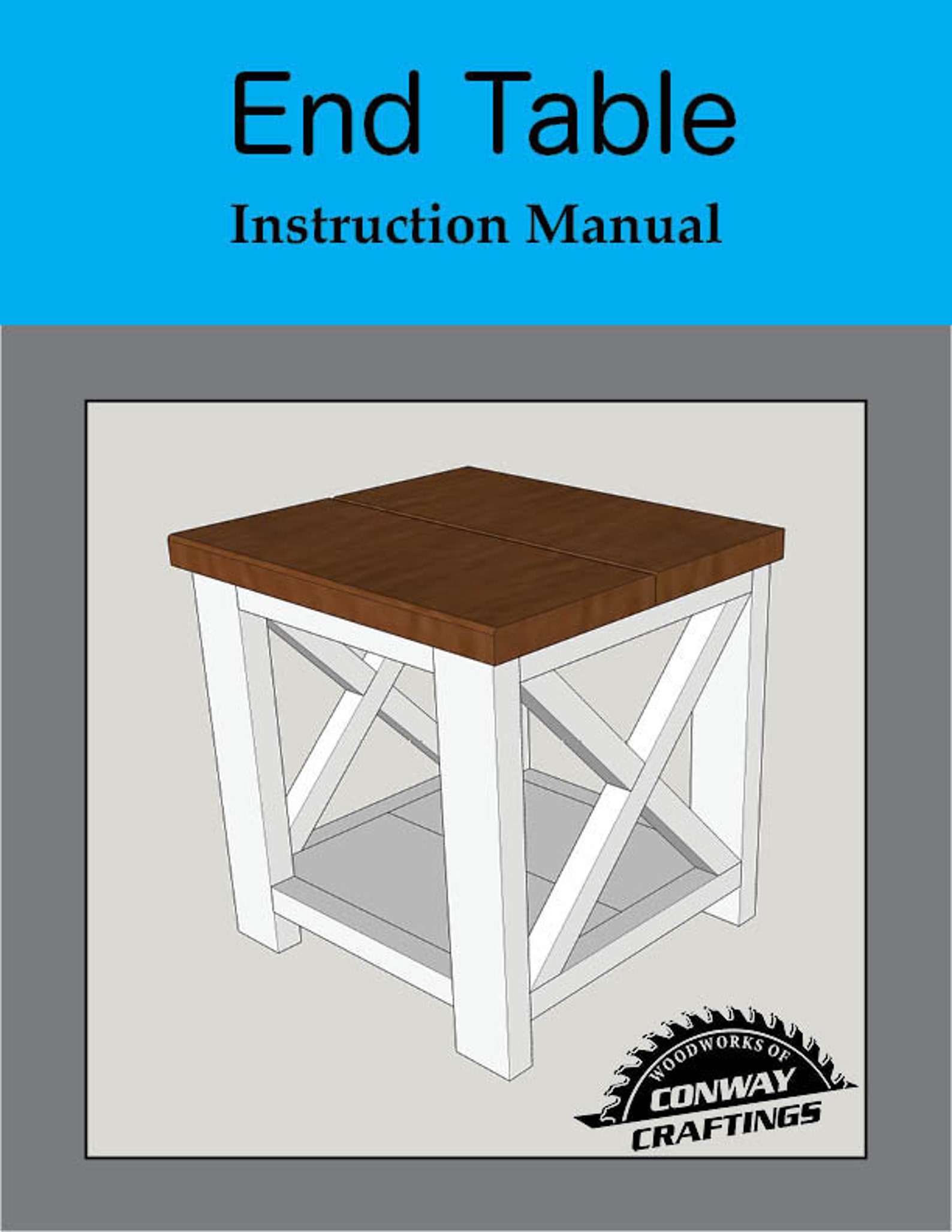 End Table Plans // Digital Download Instruction Manual // DIY Etsy