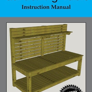 Gardening Table Plans // Digital Download Instruction Manual // DIY Woodworking