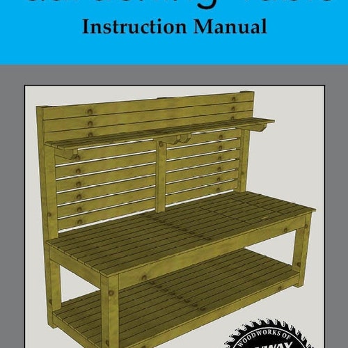 Gardening Table Plans // Digital Download Instruction Manual Etsy