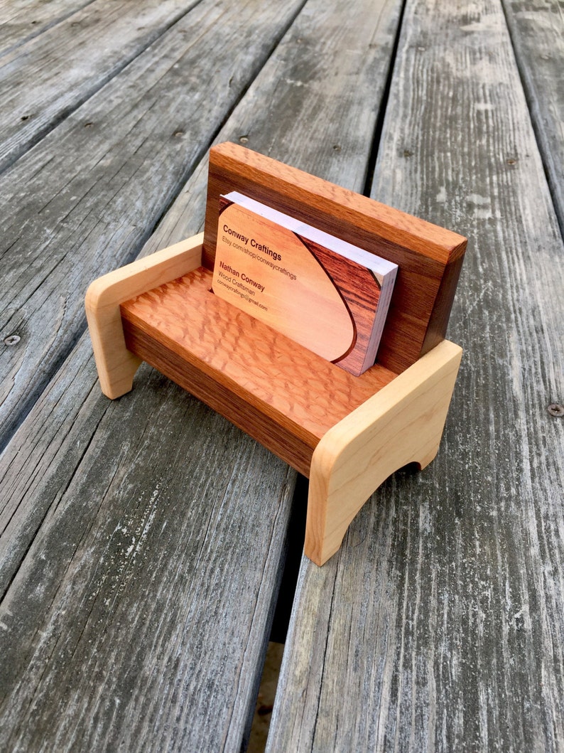 Business Card Holder // Handcrafted // Bench Style // | Etsy