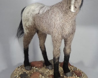 Appaloosa Horse Sculpture Needle Felted Statue of a Western Icon Indian Pony
