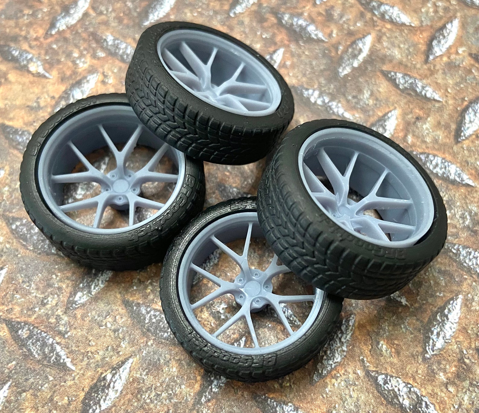 3D Printed 21/20scale Inch BBS F1 Wheels and Tires With 1/24 Etsy