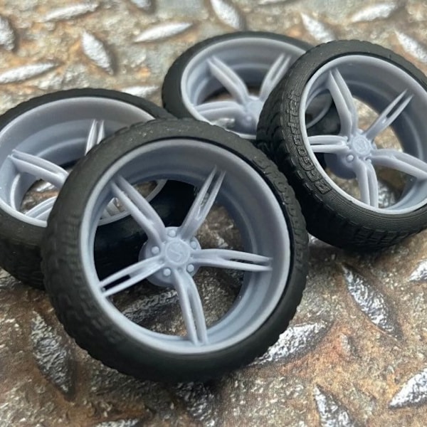 1/25 Scale Model Car Wheels and Tires Etsy