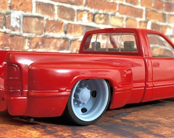 Échelle 1/24 en résine : roues doubles « Budd 5 trous » de 26 pouces avec pneus à profil bas, 1/25