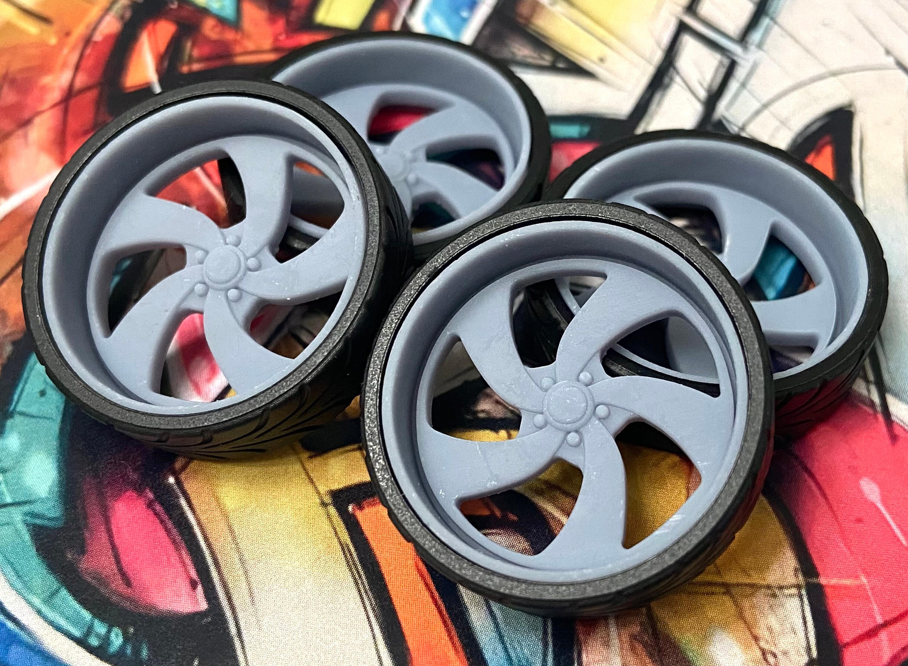 3D Printed 26 Scale-inch “dubs Razr” Style Wheels for 1/24 1/25 Model ...