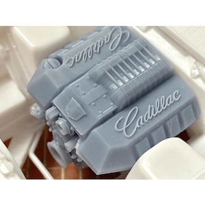 1/24 scale: Resin Custom Cadillac LSA engine for model cars.  1/25, 3D print