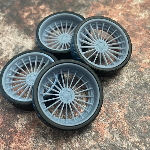 3D Printed Wheels for 1/25 Scale Model Concave Custom Wheels Etsy