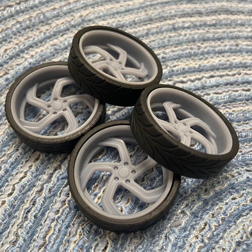 3D Printed Wheels for 1/25 Scale Model Concave Custom Wheels Etsy
