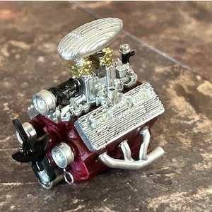 Resin Ford Flathead engine w/ Ardun Thickstun Intake For scale model cars,1/24 1/25