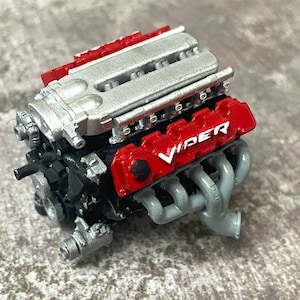 Resin 1/24 Dodge Viper V-10 Motor Für Modellautos, 1/25, 3D Gedruckt