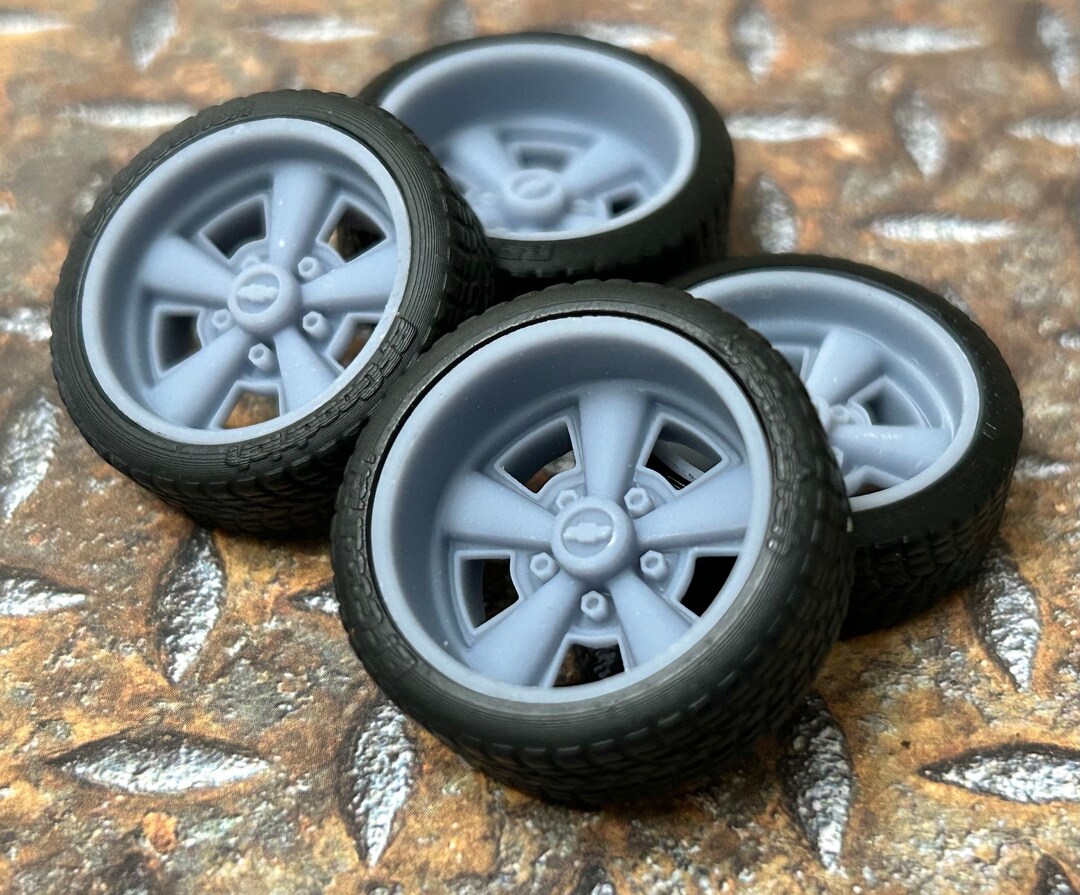 1/24 Scale Staggered Offset 70s Camaro Wheels for Model Cars, 21/20 ...