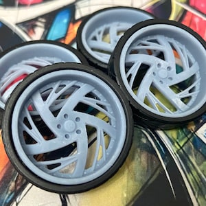 3D Printed 1/24 Scale,  26-Inch Artis Southside Model Car Wheels And Tires, 1/25, Donk