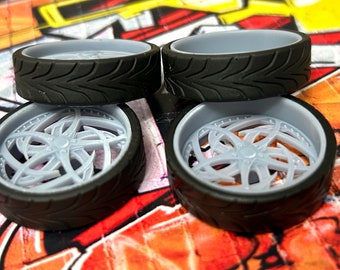 1/24 Resin: 26 Scale-Inch ATL 404 Model Car Wheels/Tires,1