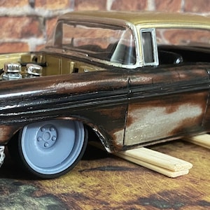 3D printed 24 scale-inch Smoothie style wheels for 1/24 1/25 model car, baby moon cap